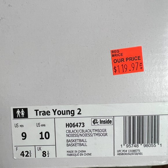 Adidas Trae Young 2 Basketball Shoes Men Black/ Blue /Green H06473‎ main image 6